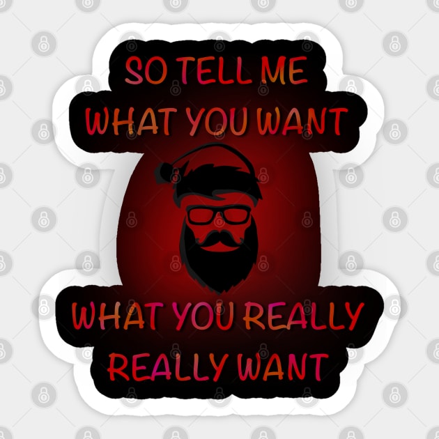 So Tell Me What You Really Really Want - Christmas collection Sticker by Boopyra
